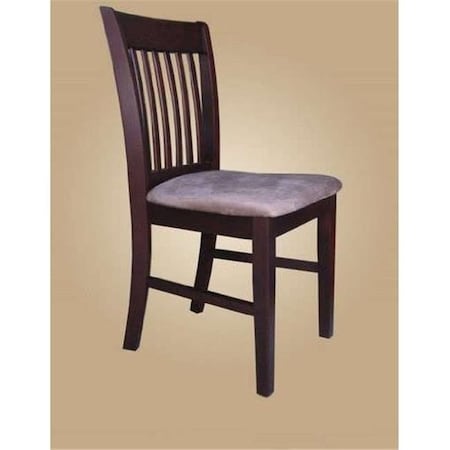 East West Furniture East West NFC-MAH-C Norfolk Chair Upholstered Seat -Mahogany Finish.; Mahogany - Pack of 2 NFC-MAH-C